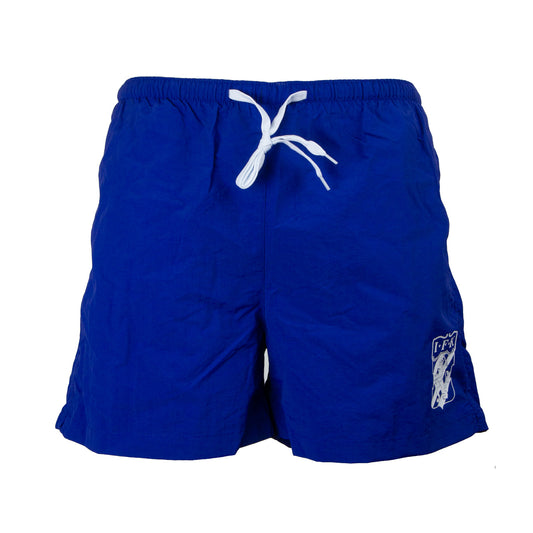 Badshorts blå klubbmärke