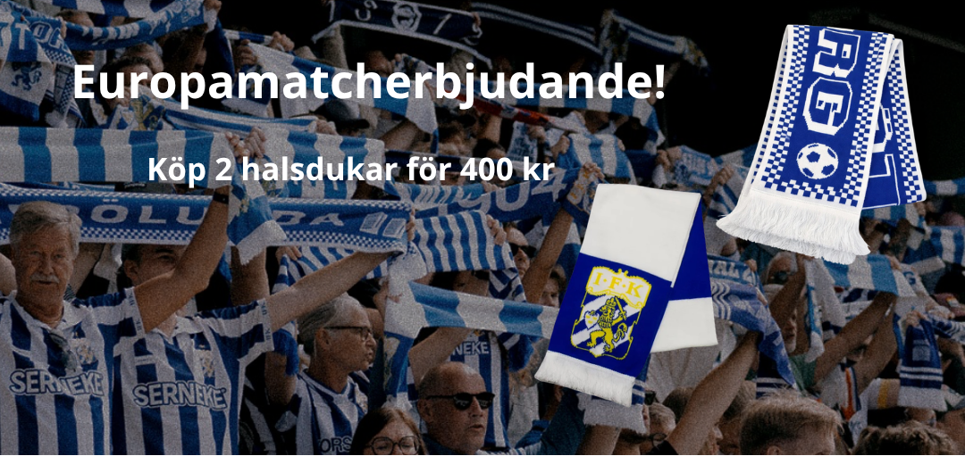 Europamatcherbjudand, köp 2 halsdukar för 400 kr