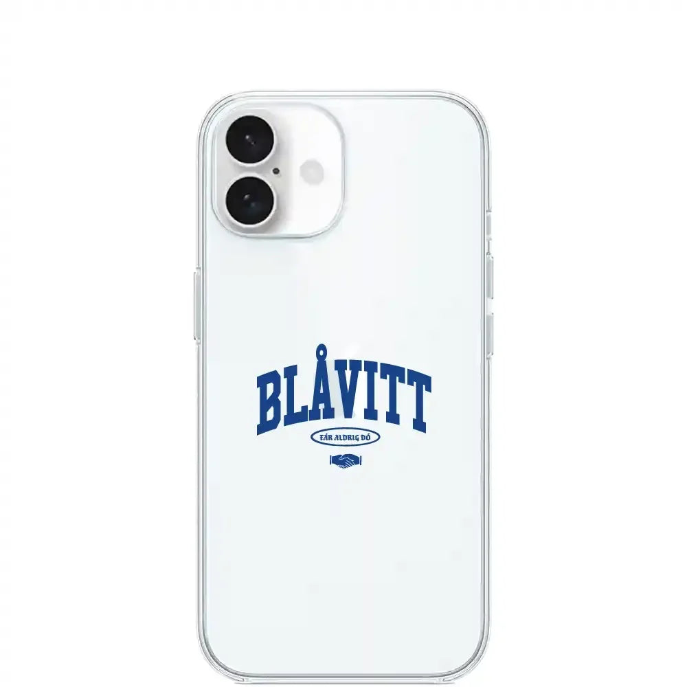 Mobilskal 3D Blåvitt