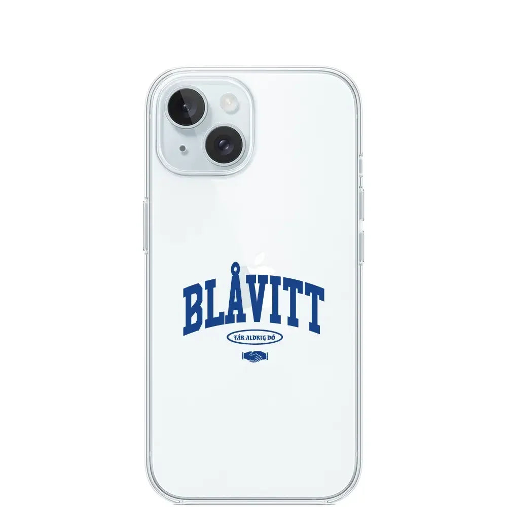 Mobilskal 3D Blåvitt