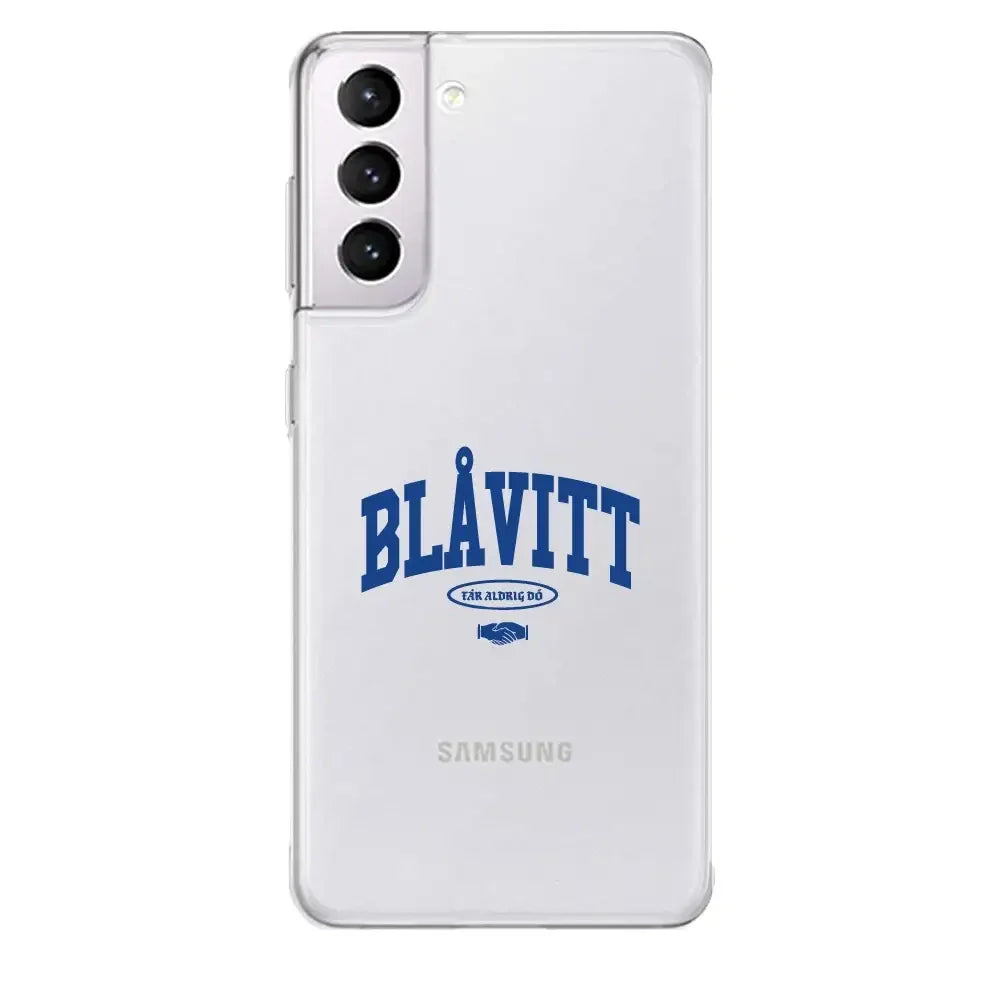 Mobilskal 3D Blåvitt