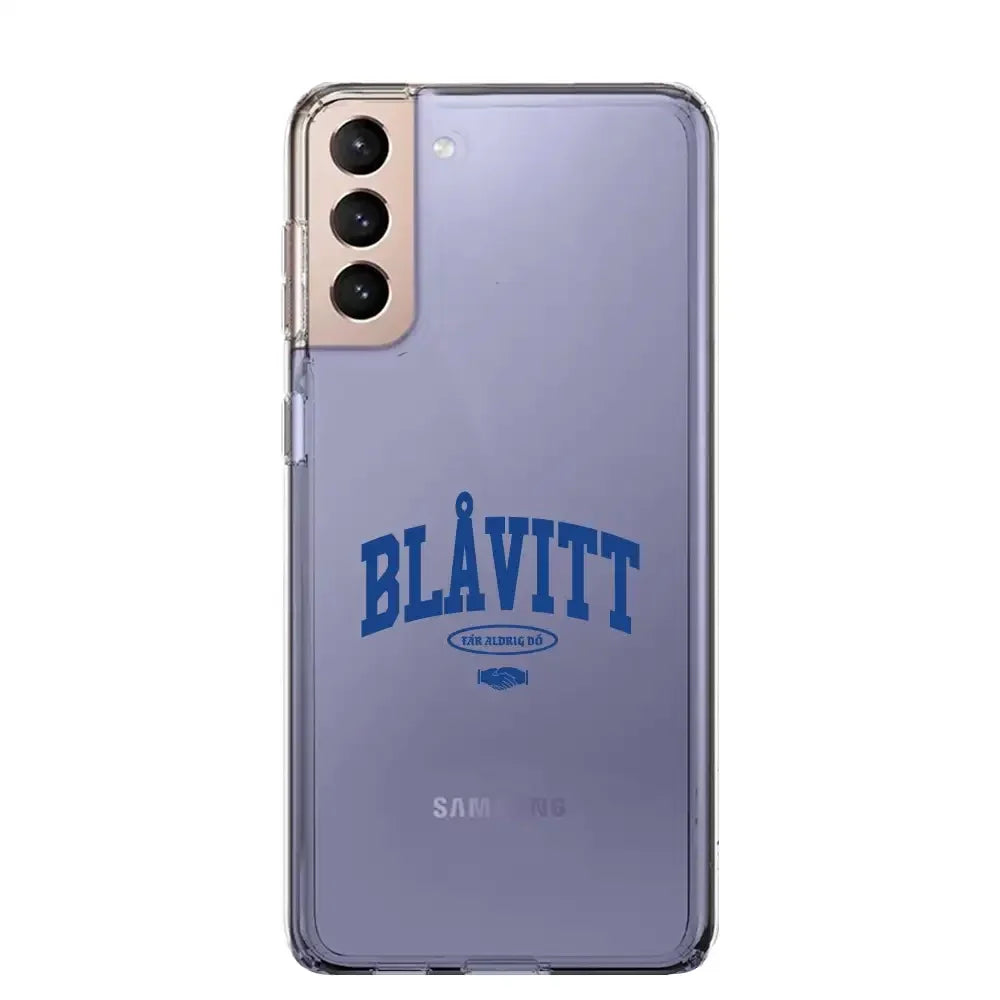 Mobilskal 3D Blåvitt