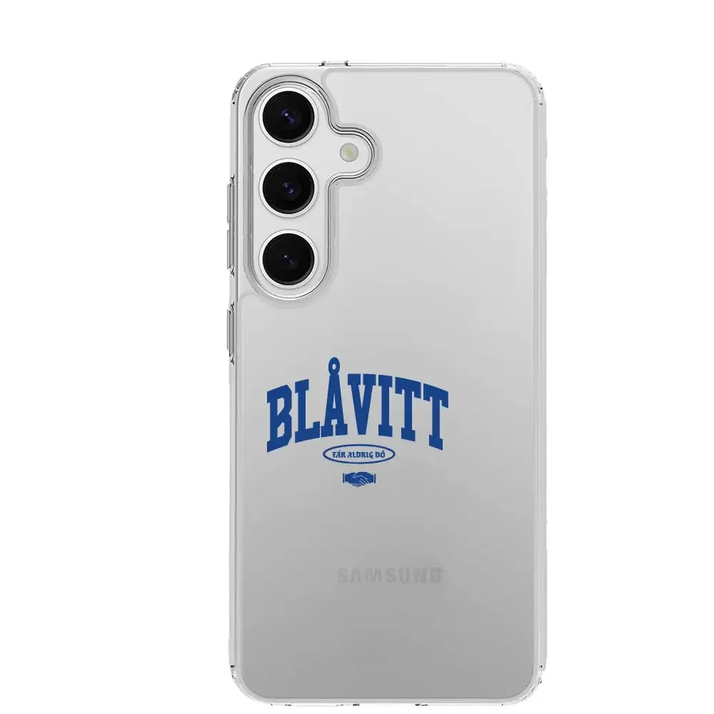 Mobilskal 3D Blåvitt