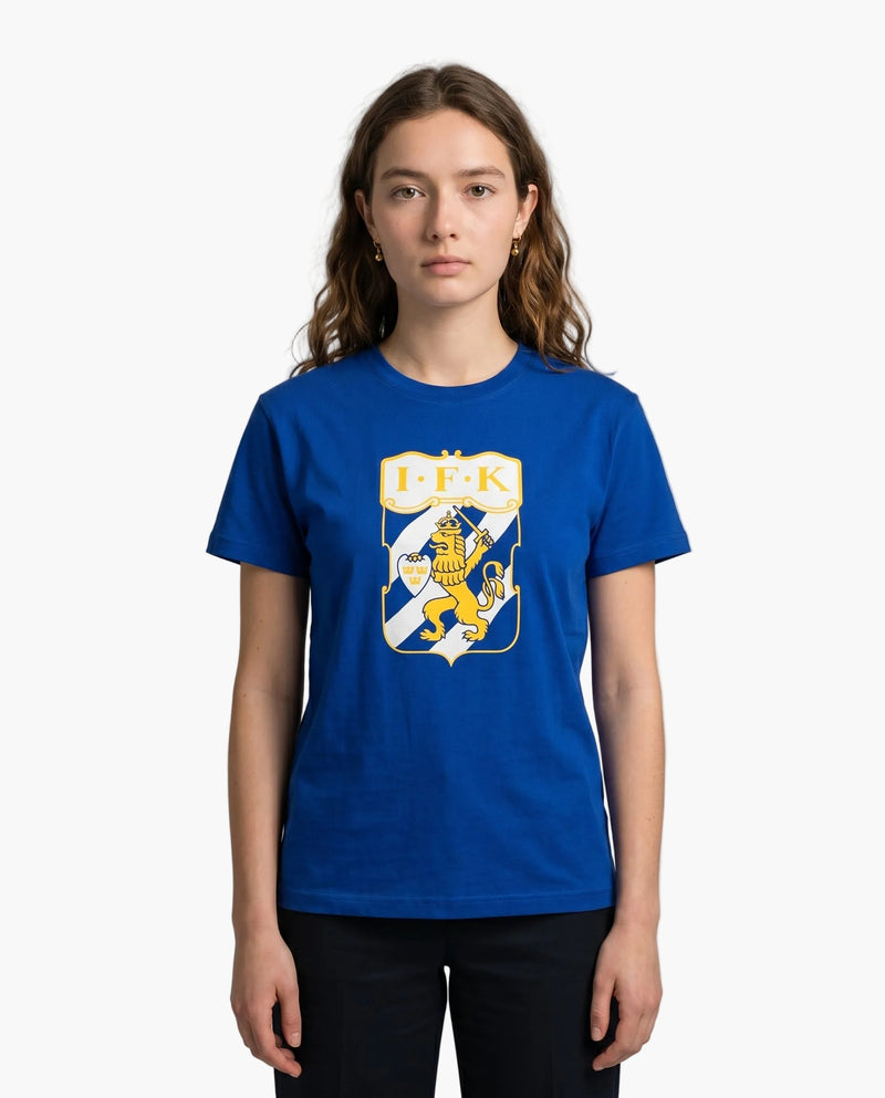 T-Shirt Klubbmärke Blå Dam