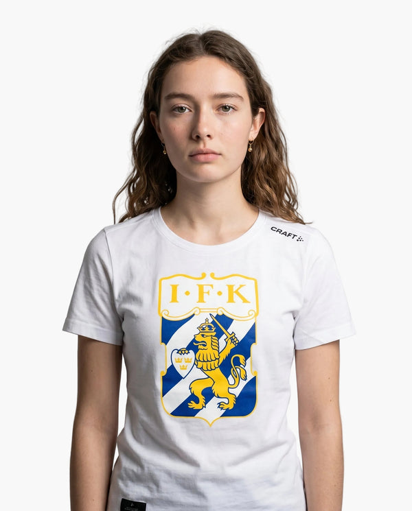 T-Shirt Klubbmärke Vit Dam