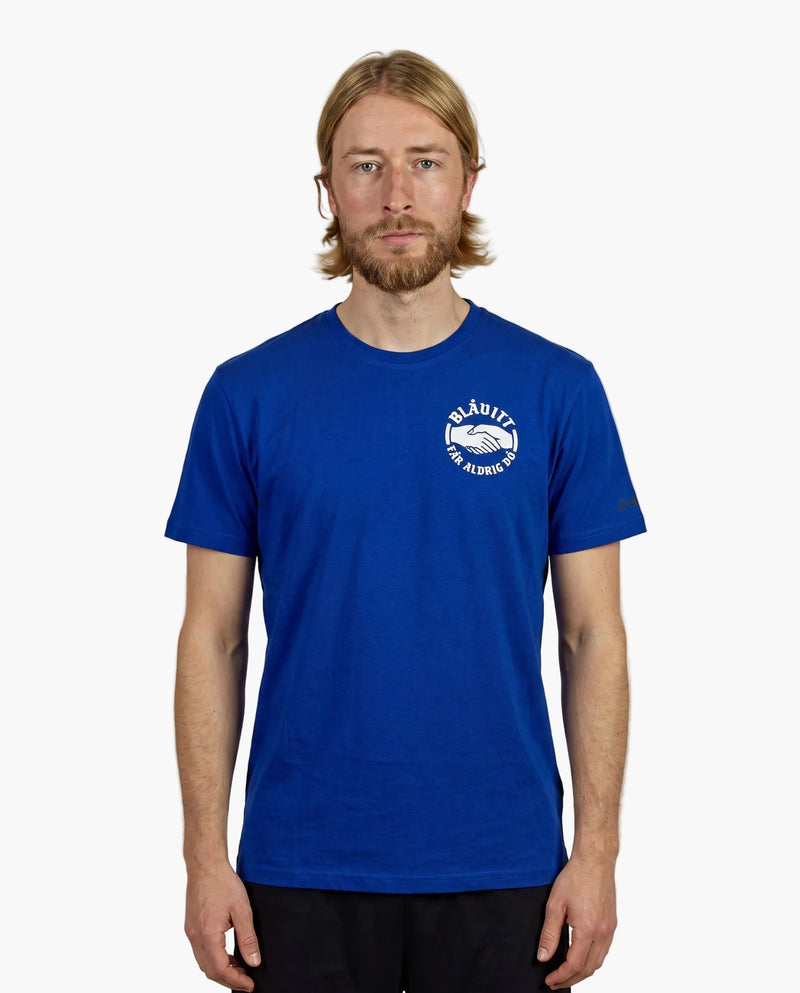 T-shirt Blåvitt Får Aldrig Dö Blå
