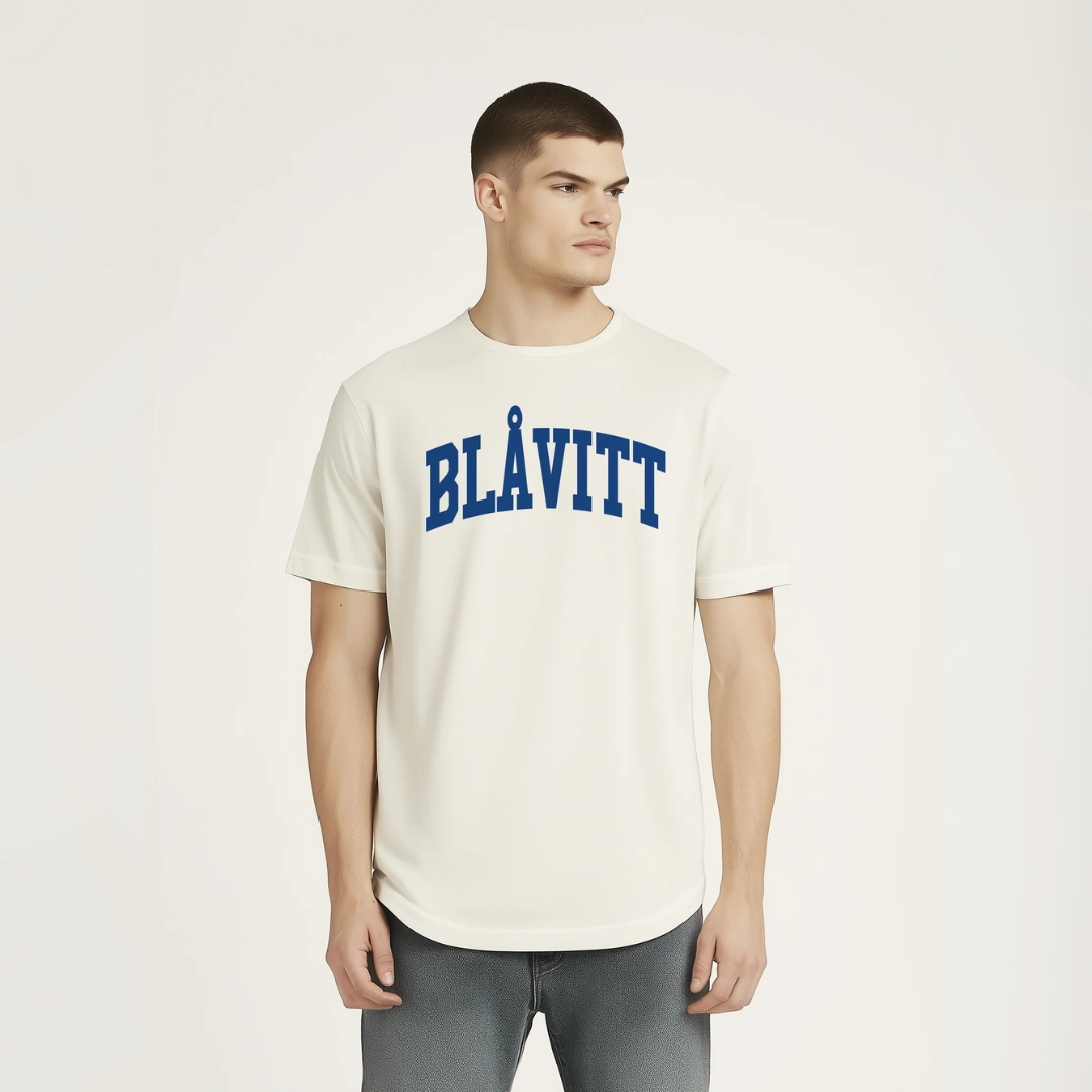 T-shirt Blåvitt Beige