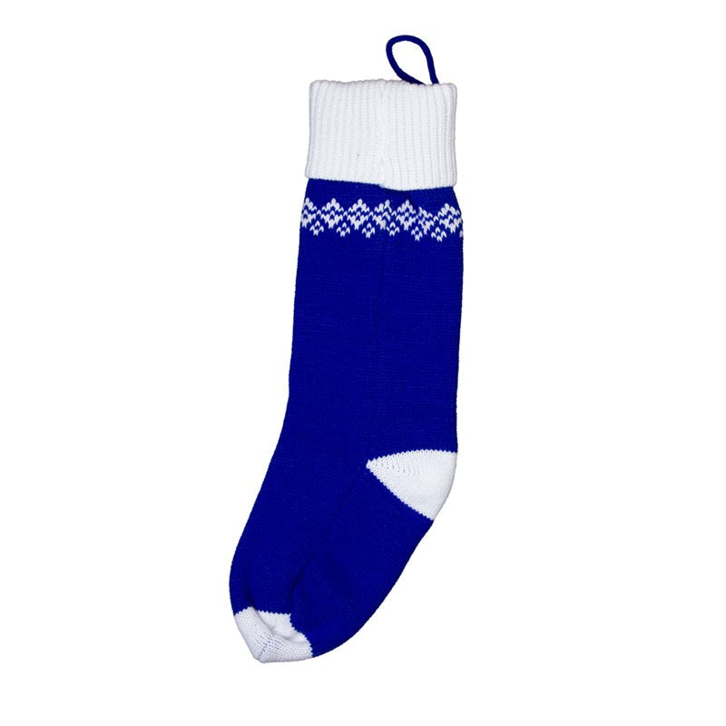 Christmas Stocking Blue White