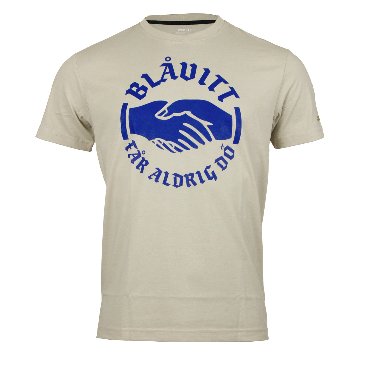 T-shirt Blåvitt Får Aldrig Dö Beige