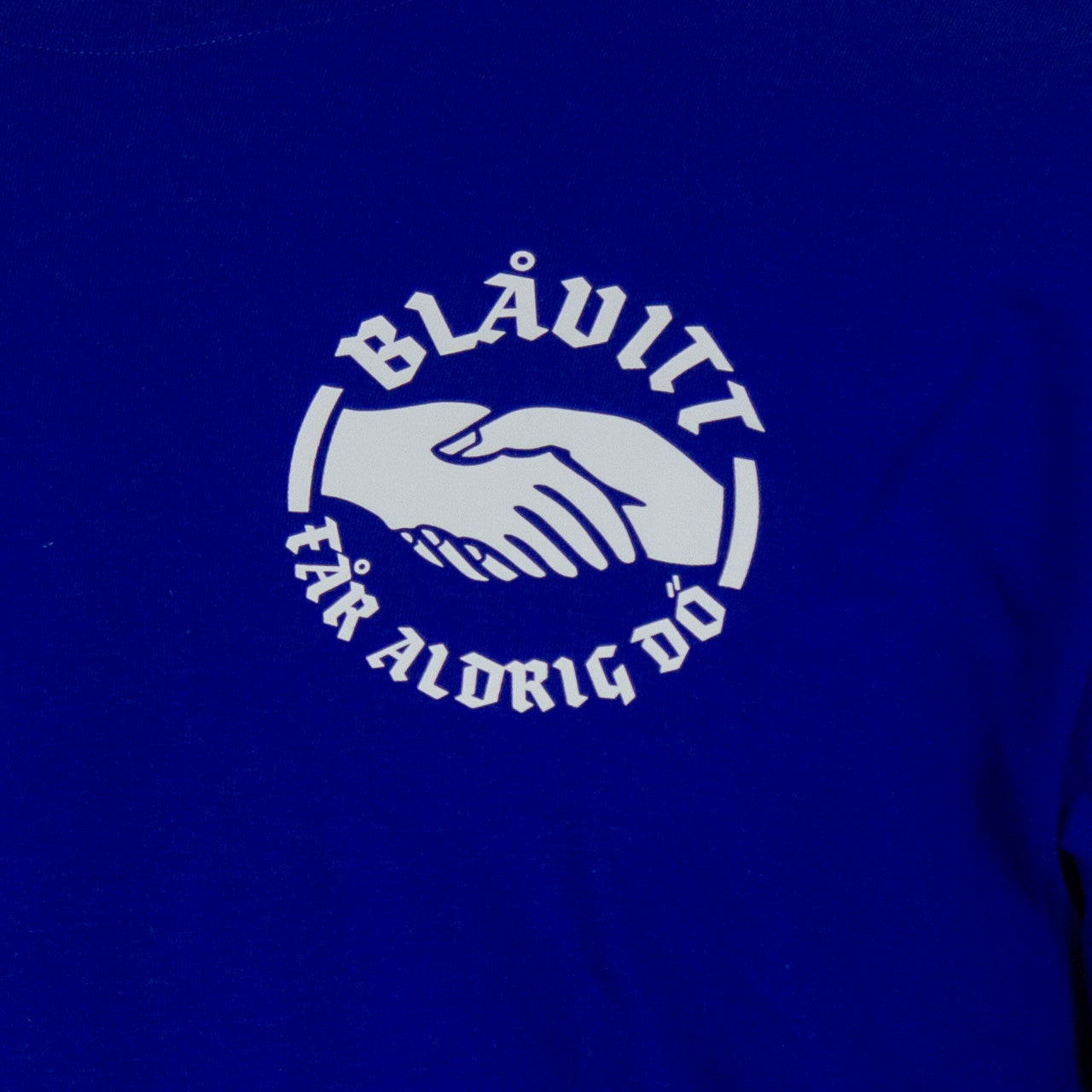 T-shirt Blåvitt Får Aldrig Dö Blå