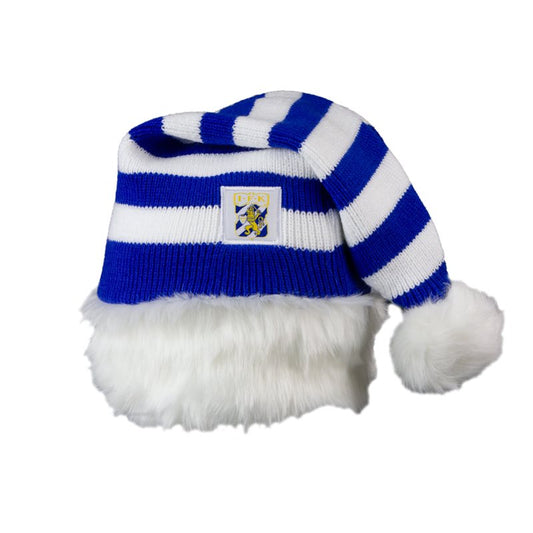 Santa hat blue and white